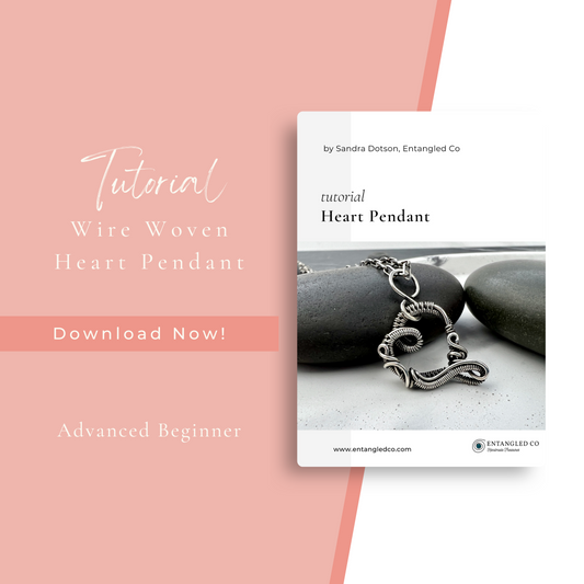 Wire Woven Heart Pendant - PDF Tutorial - Download Only