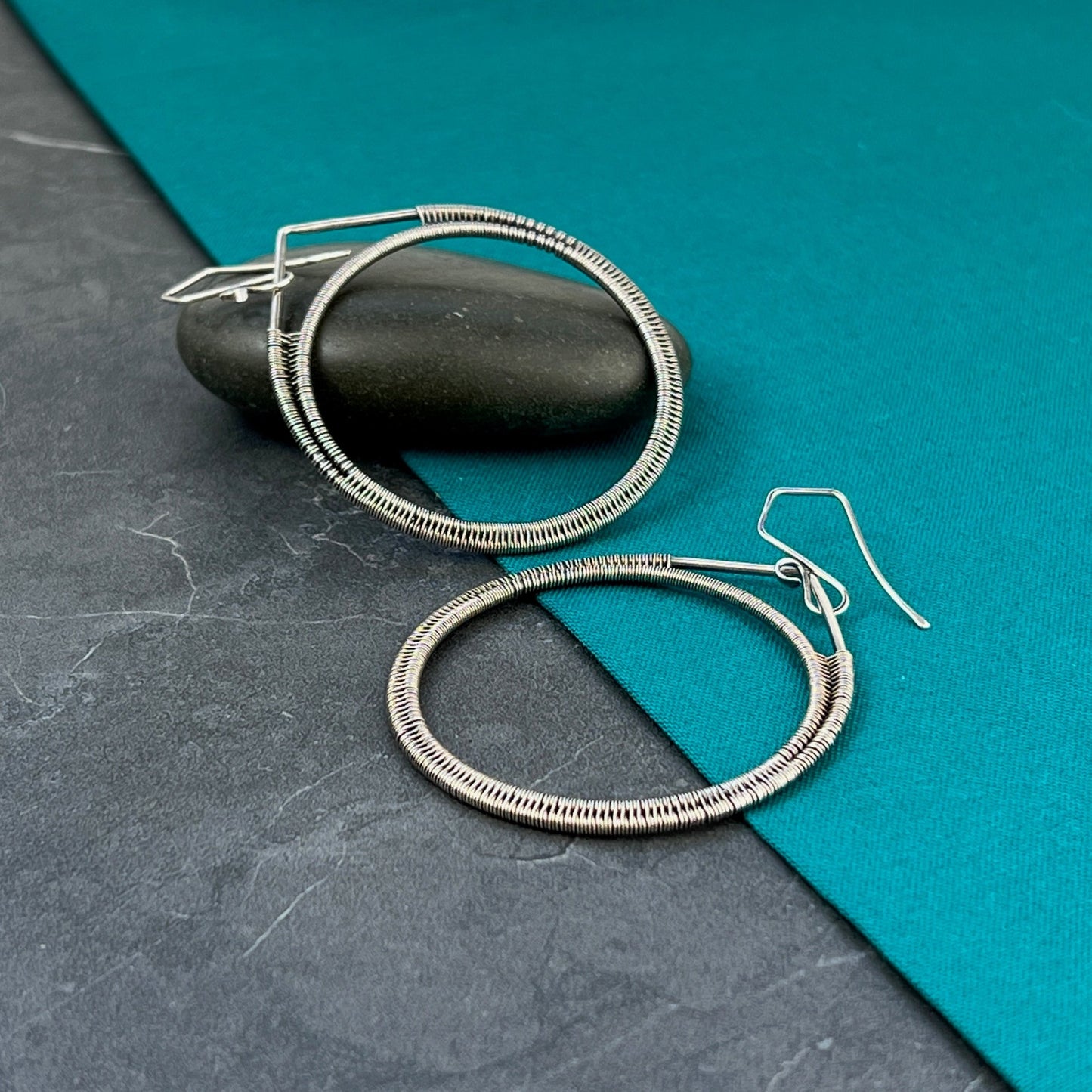 Large Wirewoven Circle Earrings