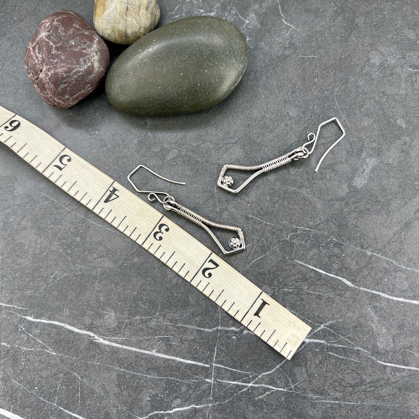 Kite Blossom Dangle Earrings - Sterling Silver