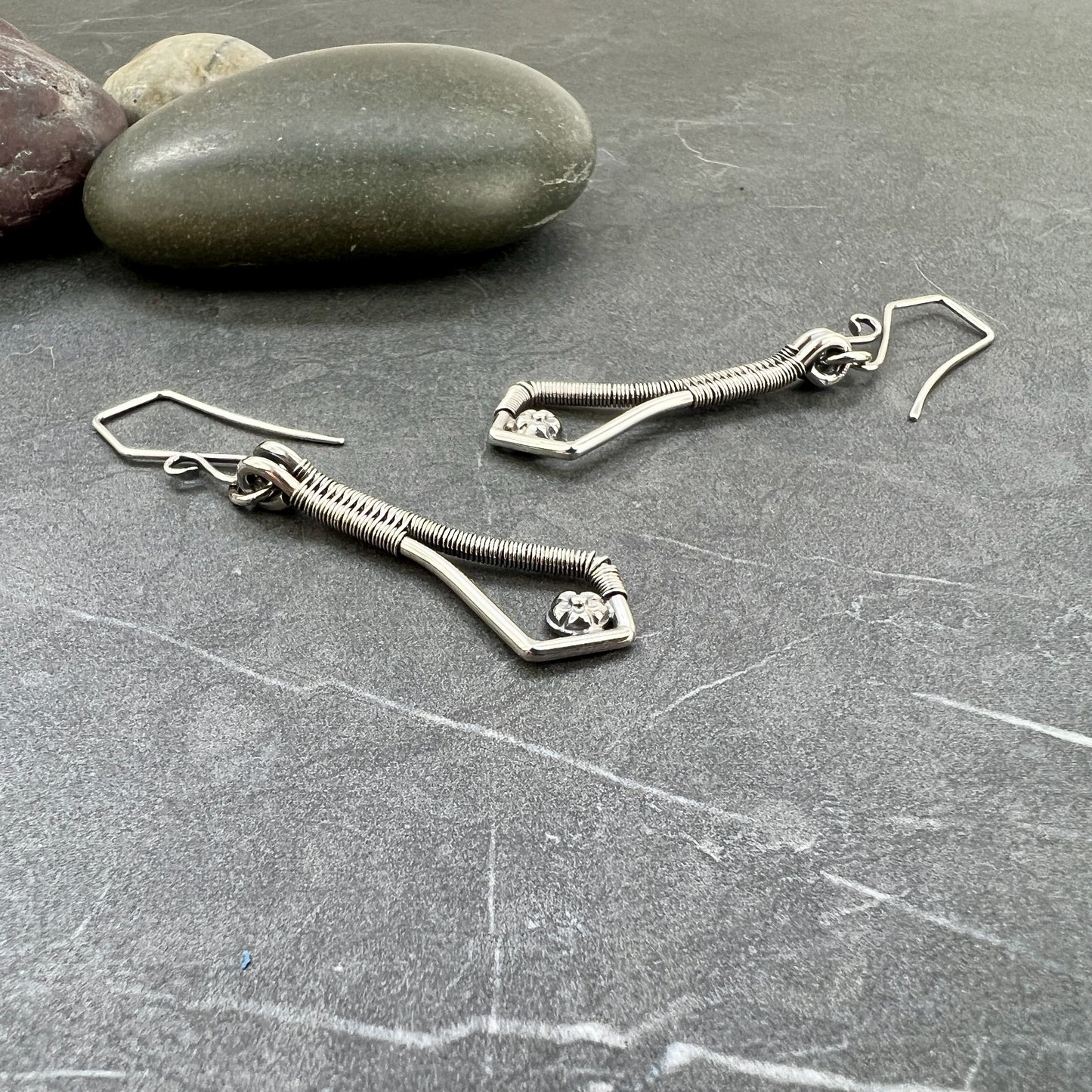 Kite Blossom Dangle Earrings - Sterling Silver