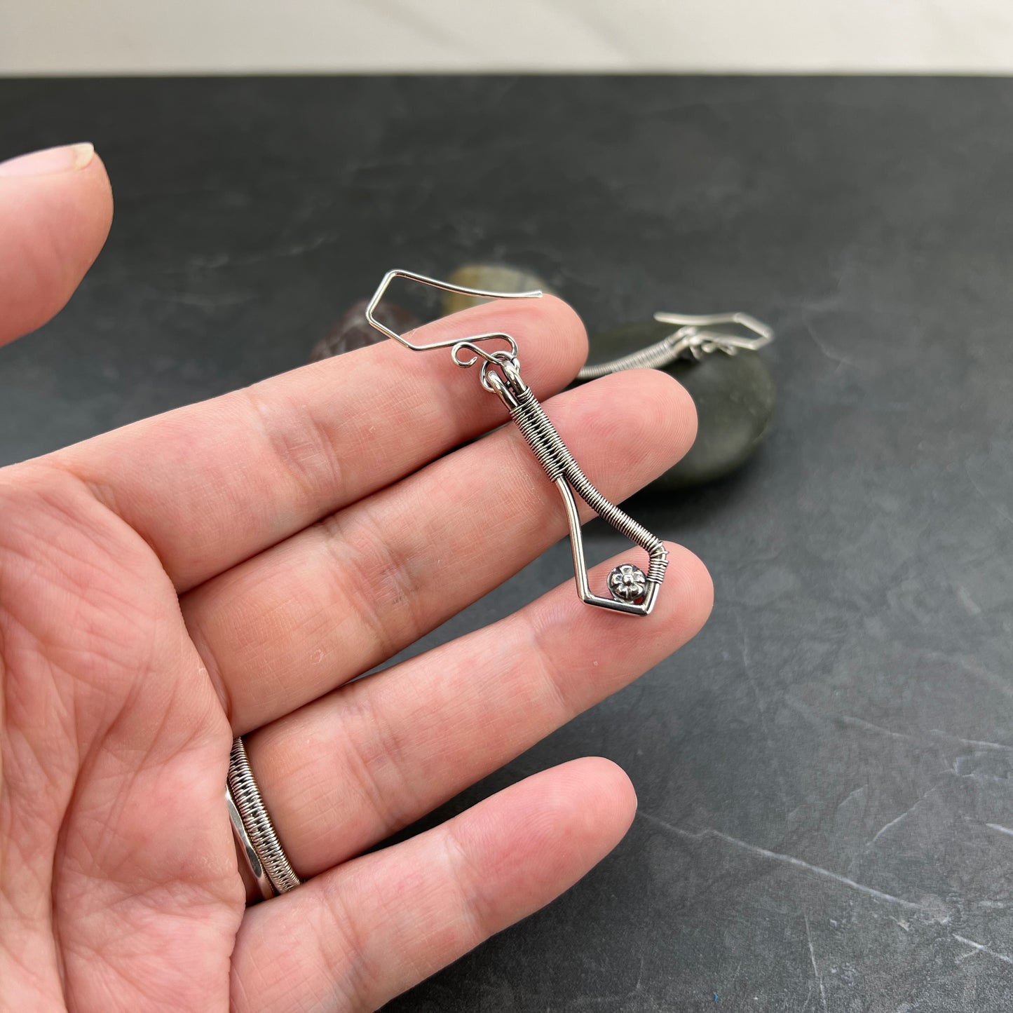 Kite Blossom Dangle Earrings - Sterling Silver