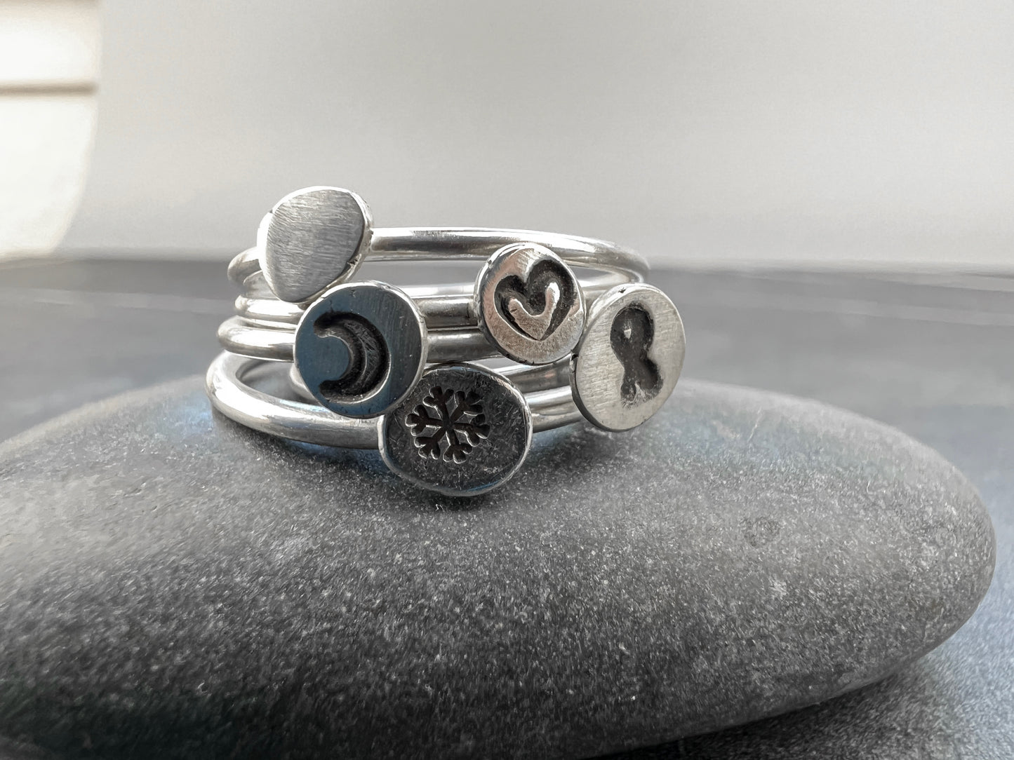 Sterling Silver Stacking Rings - Various Designs