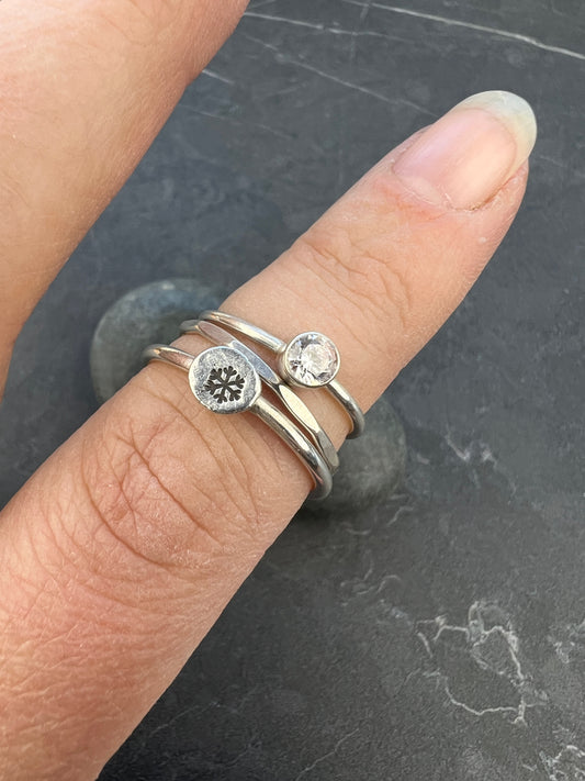 Sterling Silver Stacking Rings - Various Designs