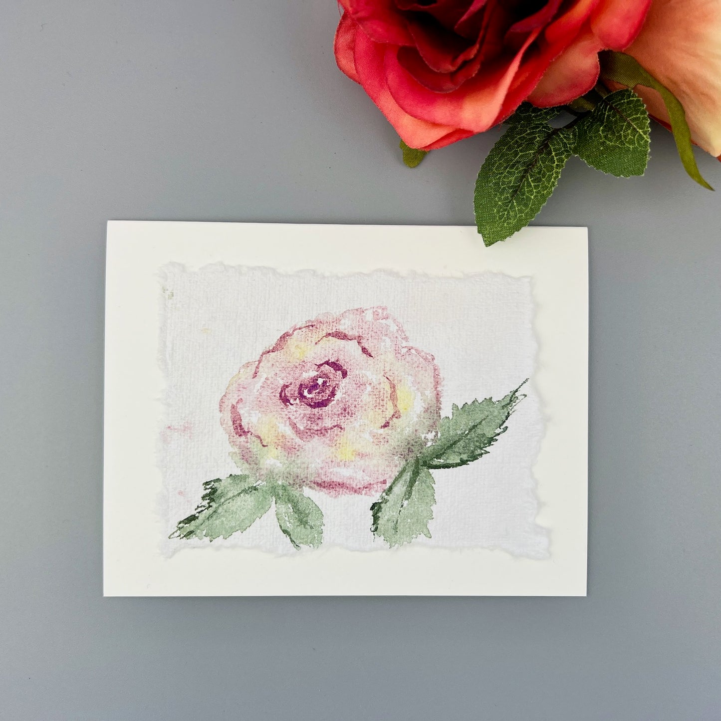 Vintage Roses - Hand-painted Greeting Cards - Original Watercolor Stationary