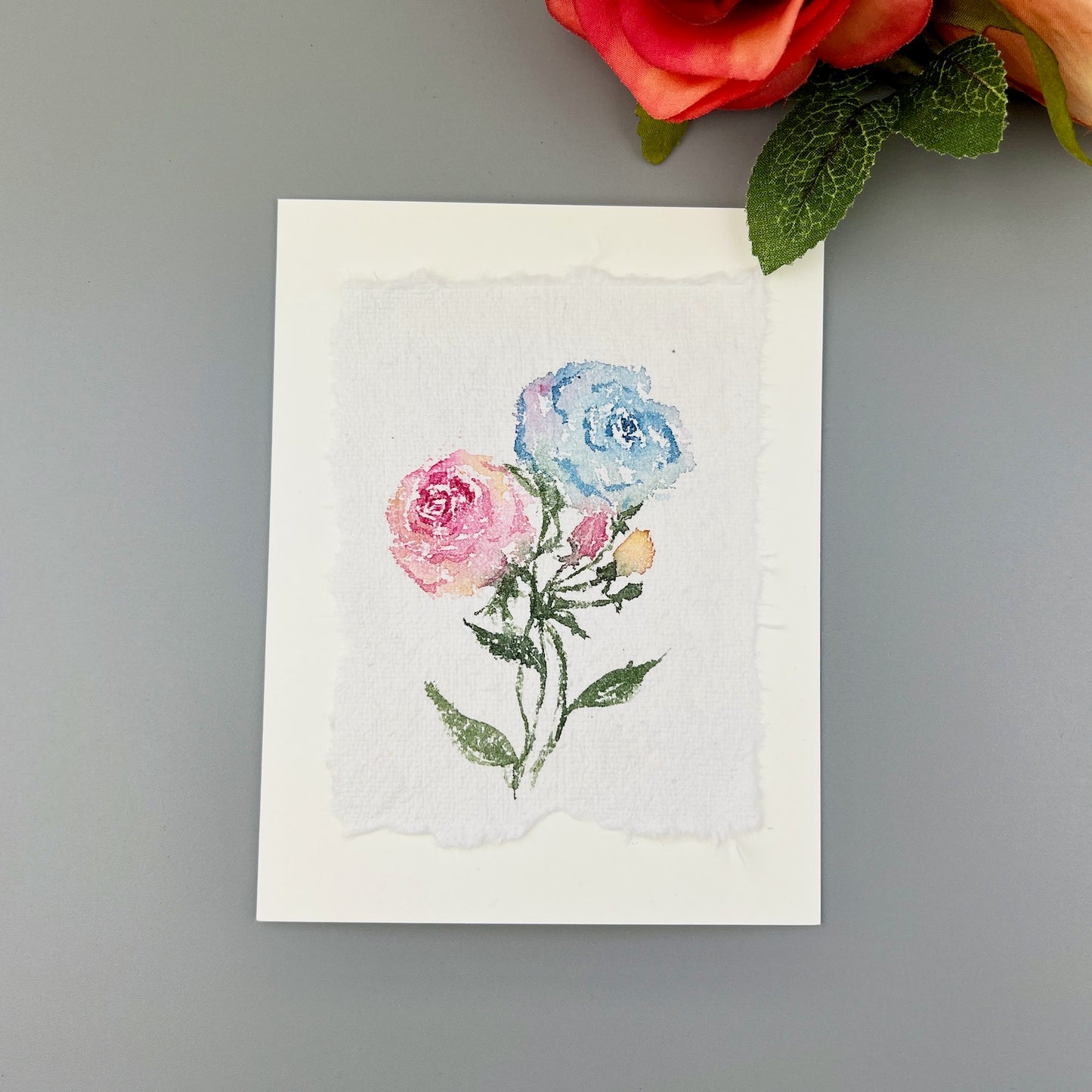 Vintage Roses - Hand-painted Greeting Cards - Original Watercolor Stationary