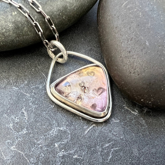 Ametrine Silver Heart Pendant - Sterling Silver Pendant