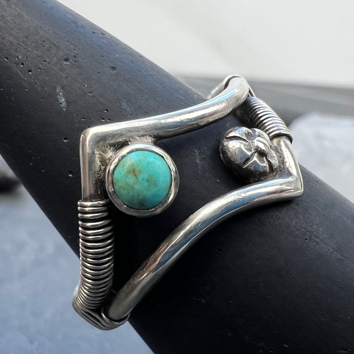 Tyrone Turquoise Bloom Ring US8