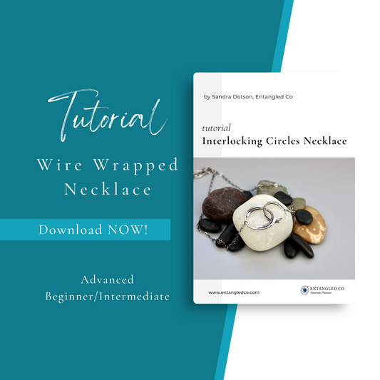 Wire Wrapping Tutorial Interlocking Circles Necklace - Wire Weaving Necklace PDF Pattern - Download Wire Wrapped Pendant Tutorial