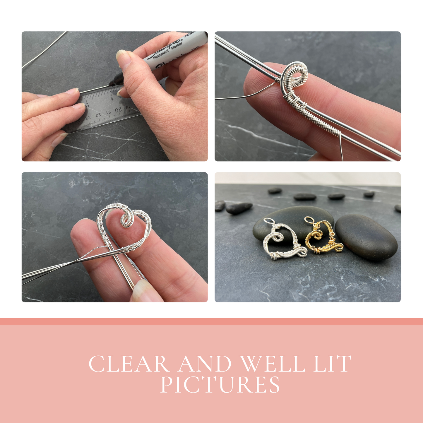 Wire Woven Heart Pendant - PDF Tutorial - Download Only
