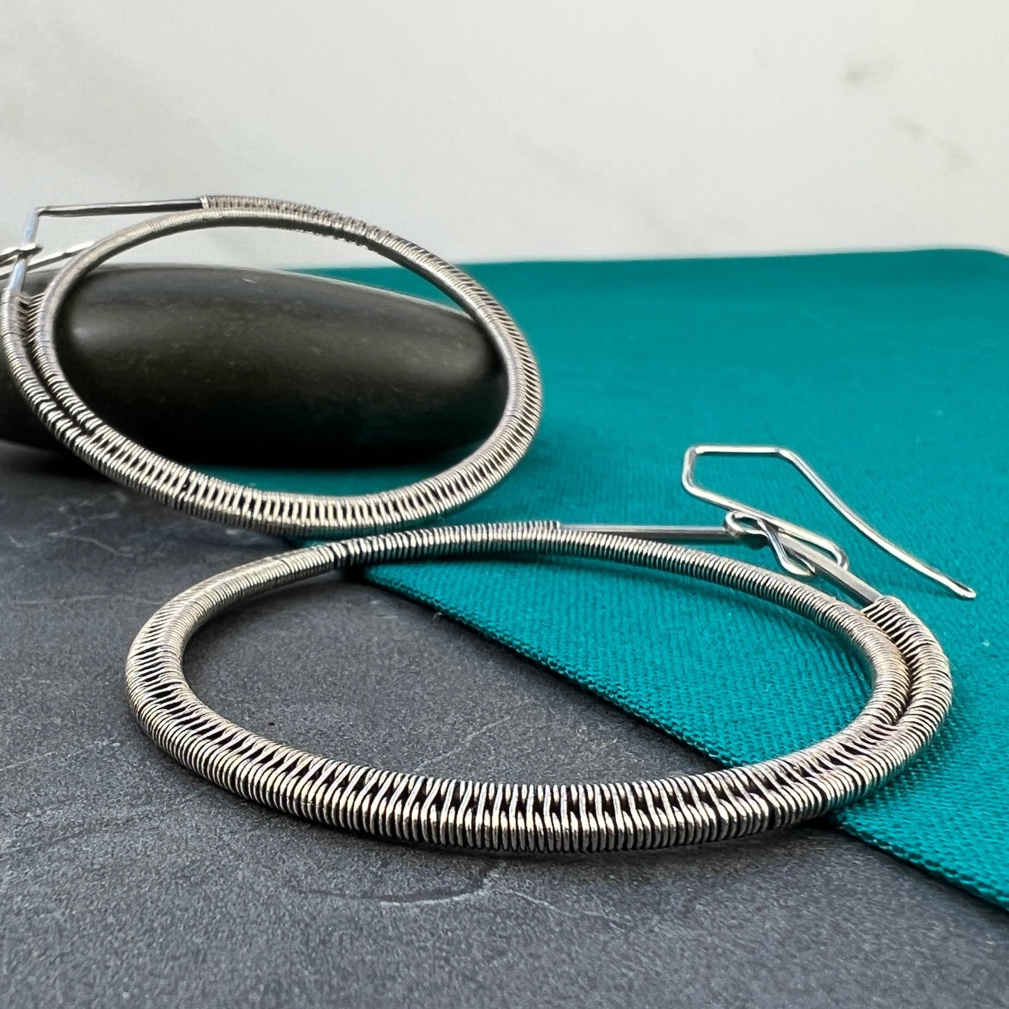 Large Wirewoven Circle Earrings