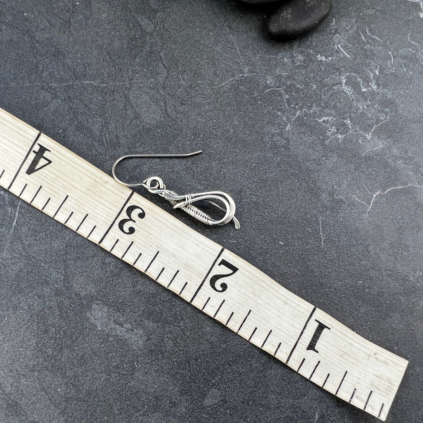 Handcrafted Sterling Silver Tear Drop Earrings | Intricate Wire Woven Design