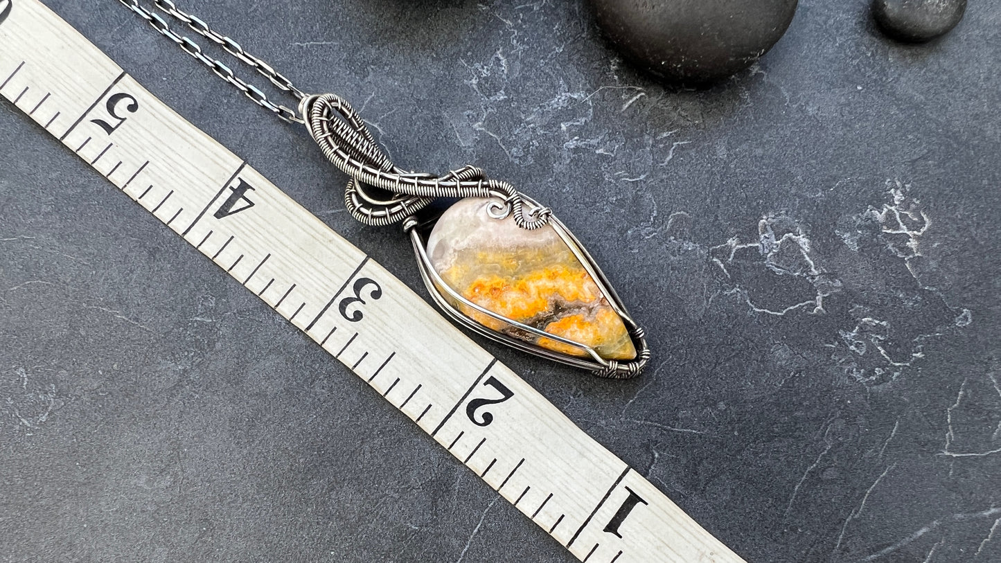 Sterling Silver Bumblebee Jasper Pendant