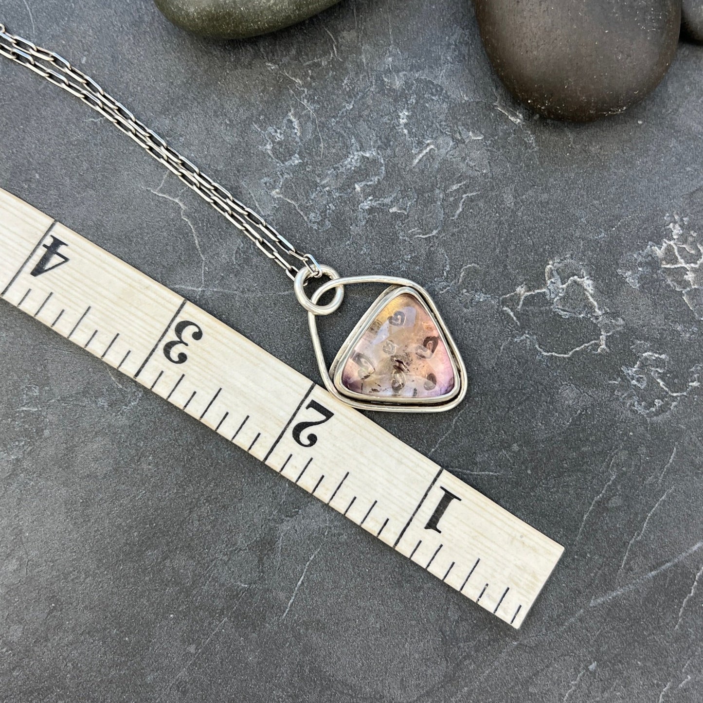 Ametrine Silver Heart Pendant - Sterling Silver Pendant